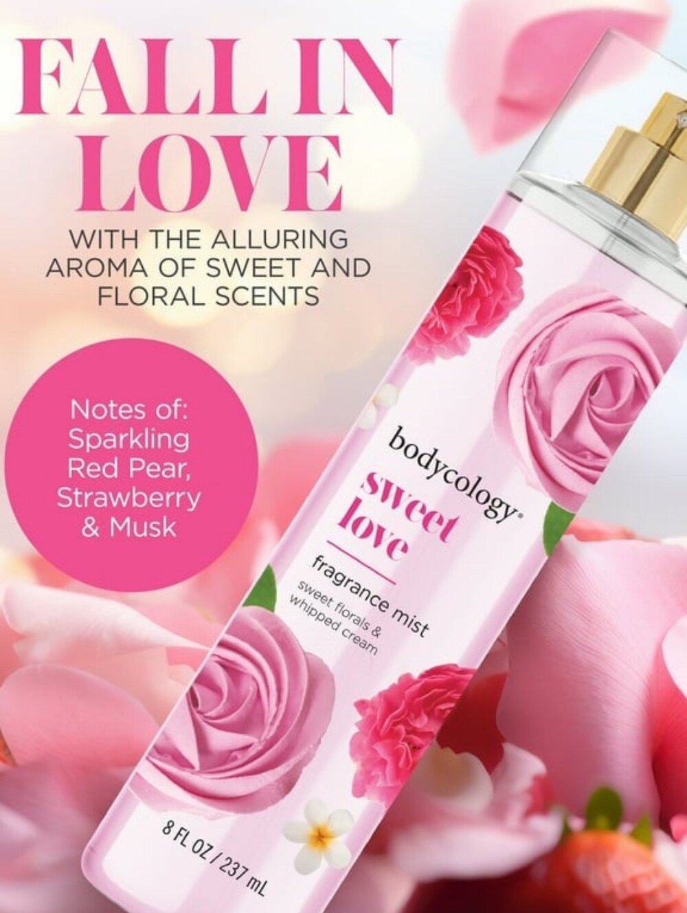 Bodycology Sweet Love Fragrance Mist — Pink